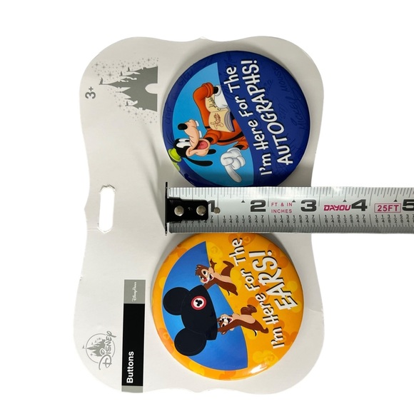 Disney Parks Button Pin Set I'm Here For The Ears/Autographs - Picture 6 of 8